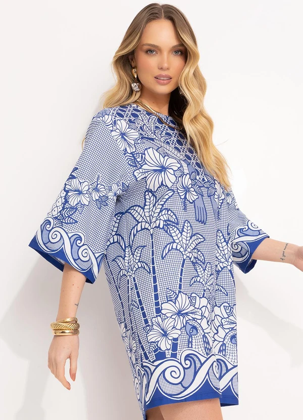 Farm - Vestido T-Shirt Big Refresco Azul 7