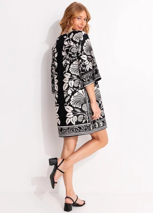 Farm - Vestido T-Shirt Big Sintra Preto - FARM