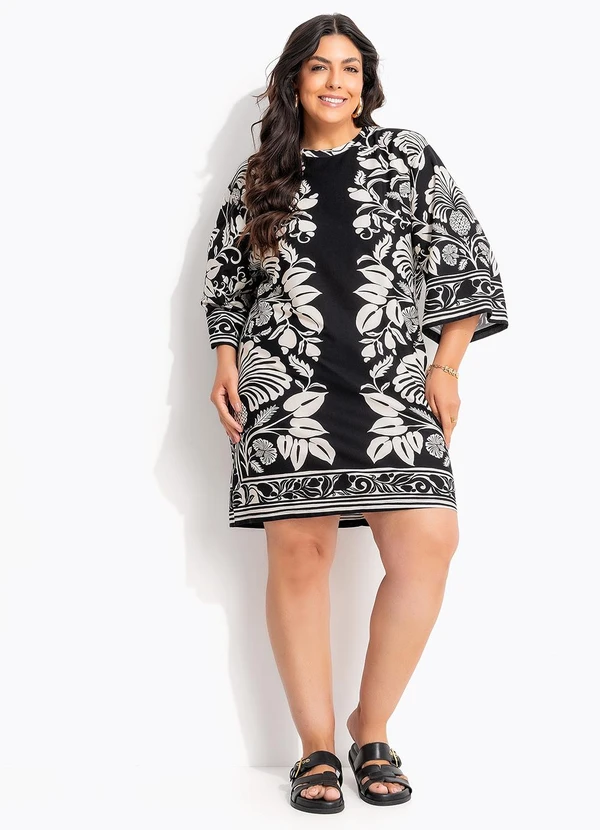 Farm - Vestido T-Shirt Big Sintra Preto 9