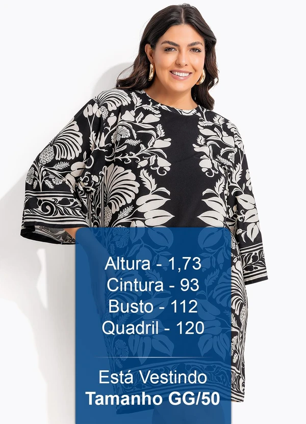 Farm - Vestido T-Shirt Big Sintra Preto 10