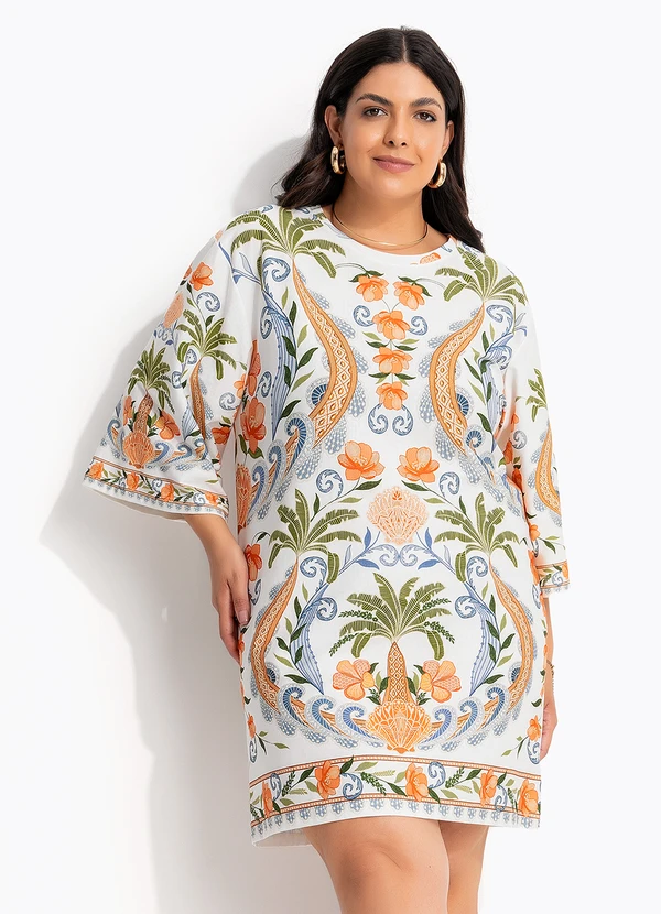 Farm - Vestido T-Shirt Big Tina Off White 7