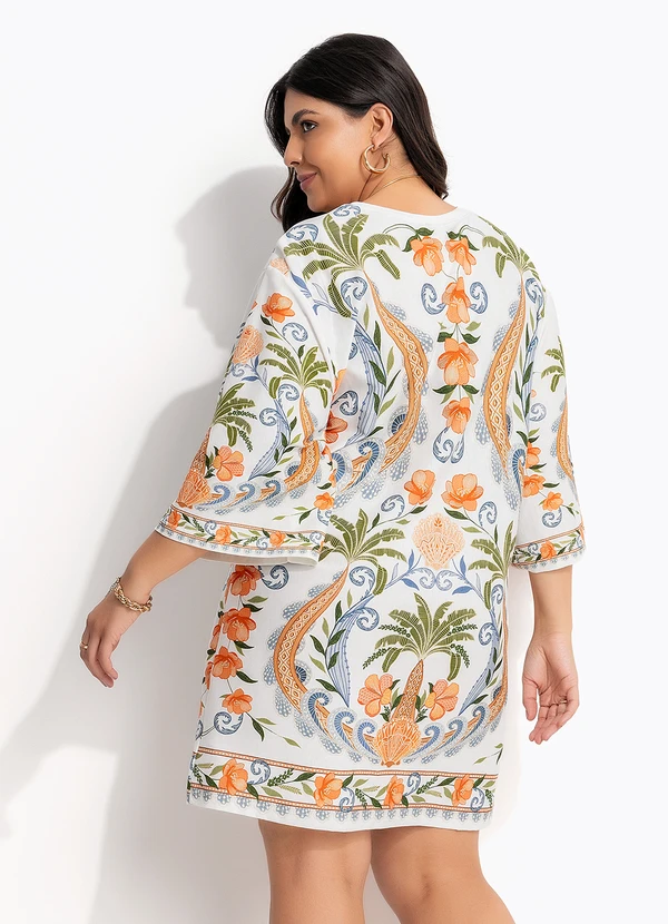 Farm - Vestido T-Shirt Big Tina Off White 8