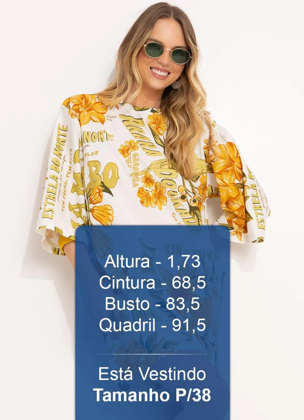 Farm - Vestido T-Shirt Big Amarelo 5