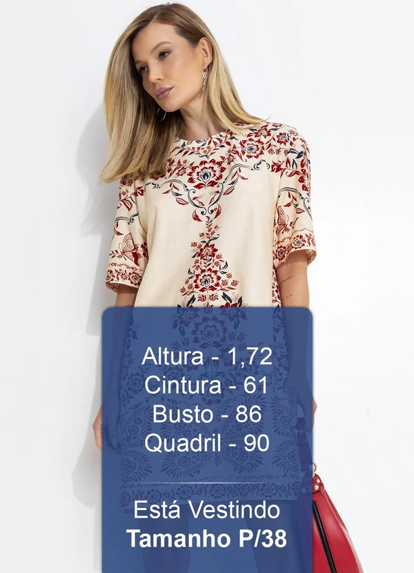 Farm - Vestido T-Shirt Borbolina Bege 5