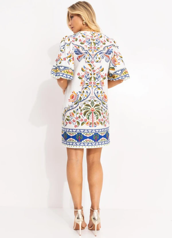 Farm - Vestido T-Shirt Bufante Sonho Guarana Off White 4