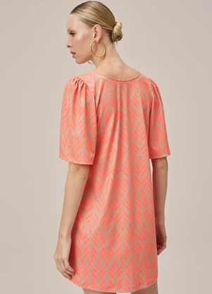 Lança Perfume - Vestido T-Shirt de Crepe Laranja - LANÇA PERFUME