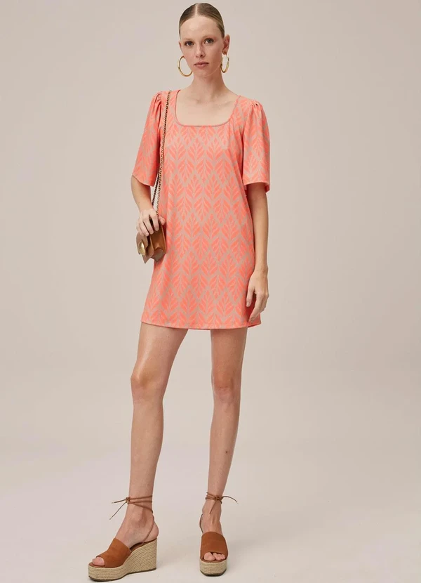 Lança Perfume - Vestido T-Shirt de Crepe Laranja 4