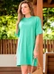 Hiatto Confecção - Vestido T-Shirt Feminino Rosa - variação: Verde