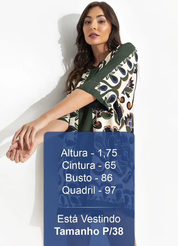 Farm - Vestido T-Shirt Floral Arabesque Verde 5