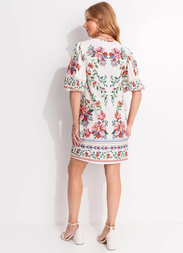 Farm - Vestido T-Shirt Fofa Brisa Bege 2