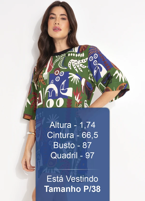 Farm - Vestido T-Shirt Grafico Tropical Verde 5