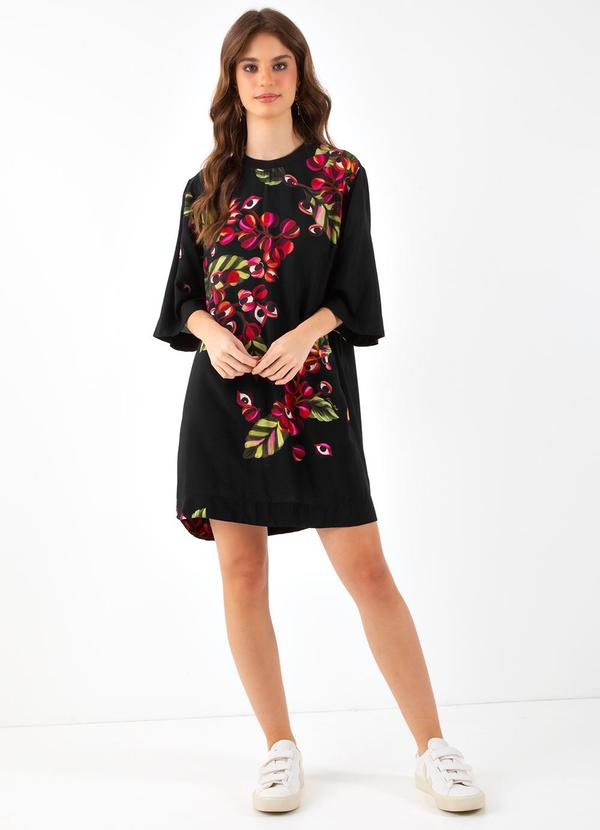 Farm - Vestido T-Shirt Guará Preto 3