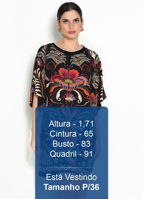 Farm - Vestido T-Shirt Jardim Clássico Preto 5