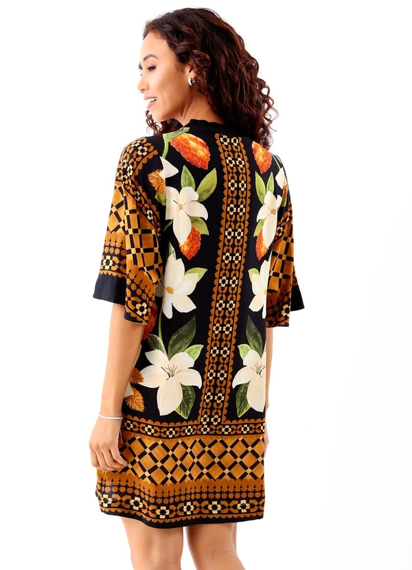 Farm - Vestido T-Shirt Dress Lenço Floral Biriba 2