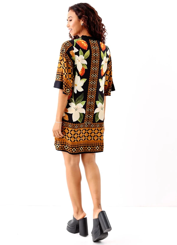 Farm - Vestido T-Shirt Dress Lenço Floral Biriba 4