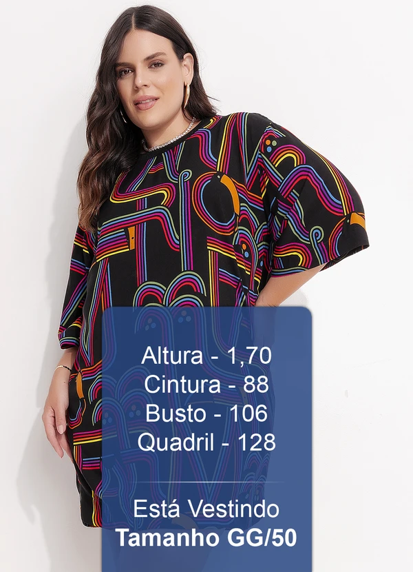 Farm - Vestido T-Shirt Logo Tuca Preto 11