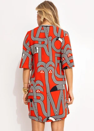 Farm - Vestido T-Shirt Logotuca Vermelho - FARM