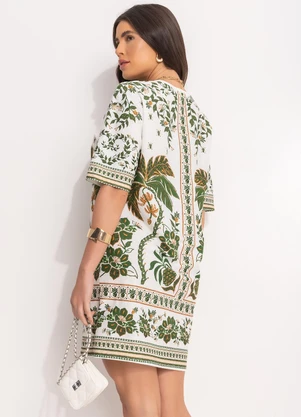 Farm - Vestido T-Shirt Mari Off White - FARM