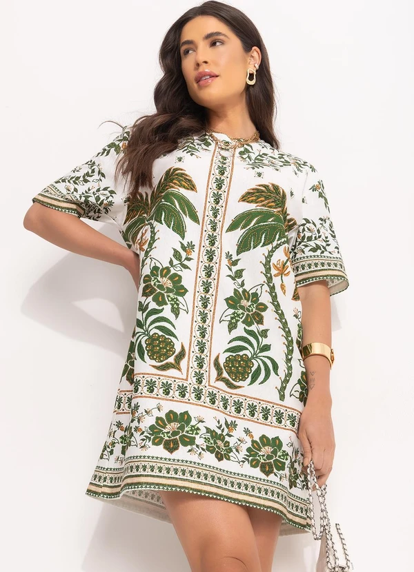 Farm - Vestido T-Shirt Mari Off White 4