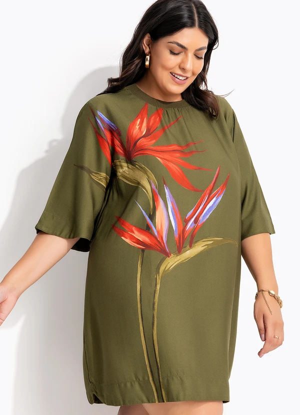 Farm - Vestido T-Shirt Maxi Estrelicia Verde 11