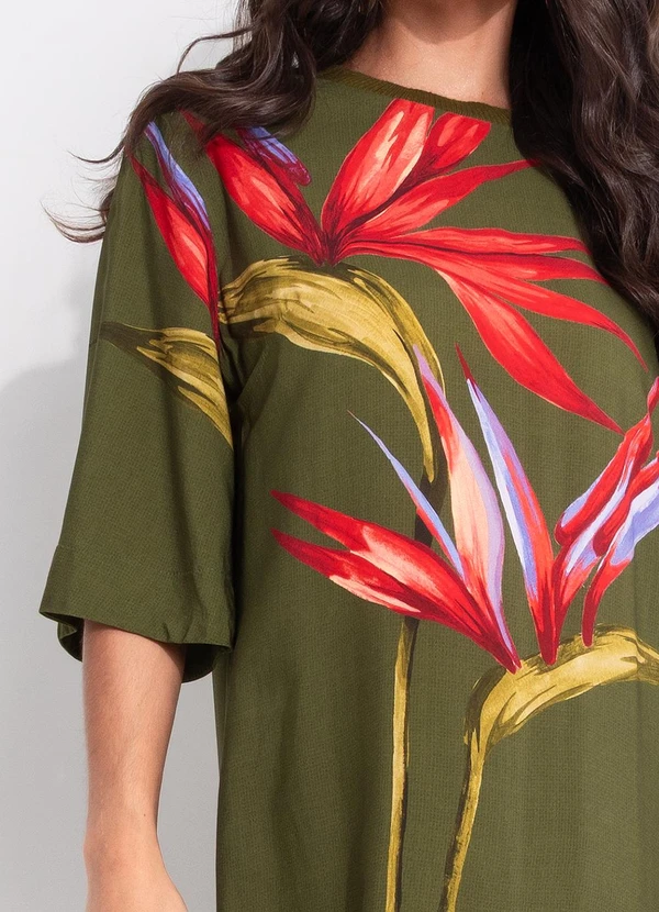 Farm - Vestido T-Shirt Maxi Estrelicia Verde 7