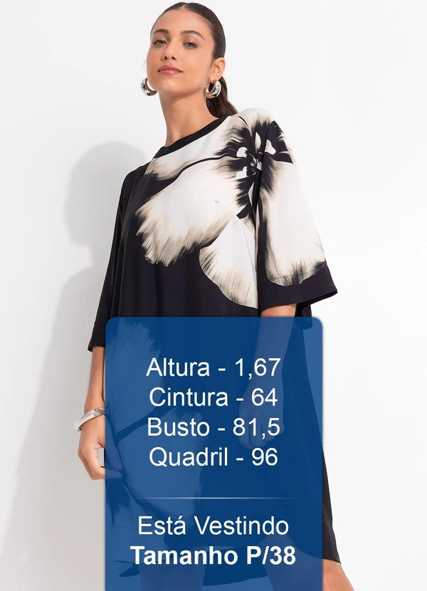 Farm - Vestido T-Shirt Maya Preto 5