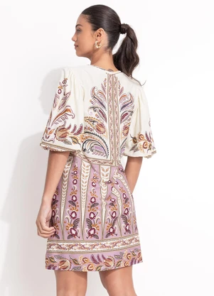 Farm - Vestido T-Shirt Mg Fofa Ananda Bege - FARM