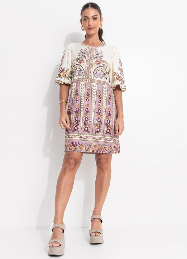 Farm - Vestido T-Shirt Mg Fofa Ananda Bege 3