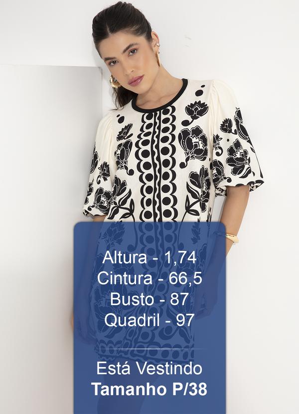 Farm - Vestido T-Shirt Mg Fofa Floral Arabasque Preto 5