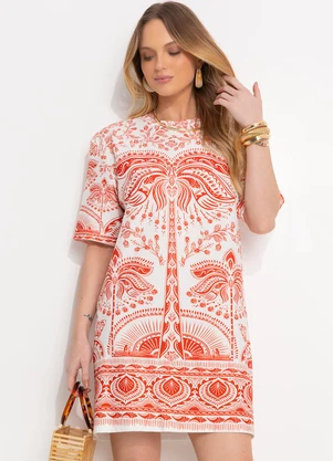 Farm - Vestido T-Shirt Vermelho - FARM