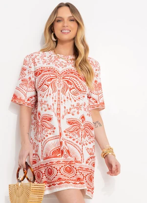Farm - Vestido T-Shirt Vermelho - FARM