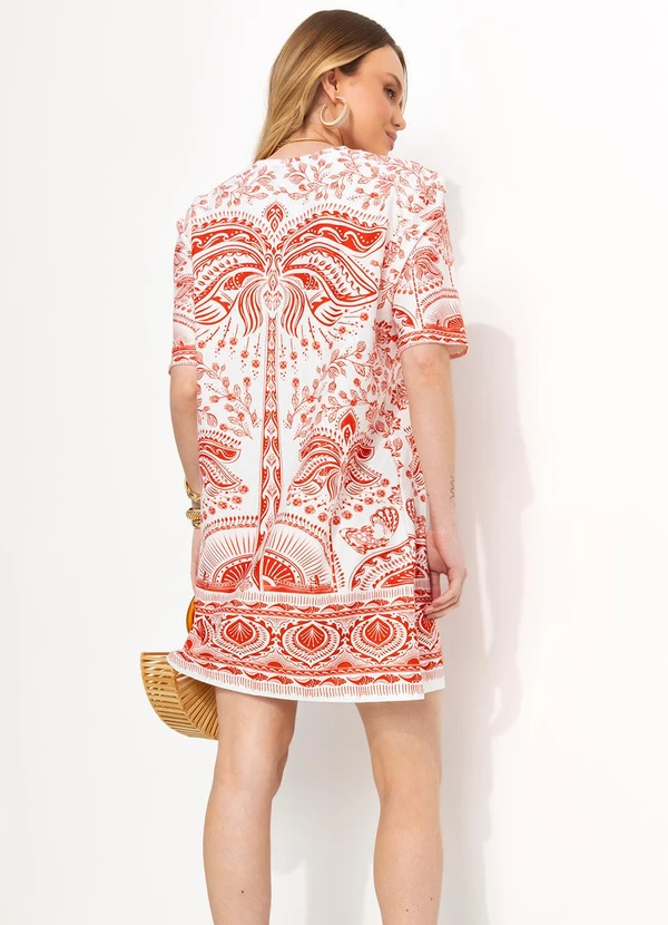 Farm - Vestido T-Shirt Vermelho 7