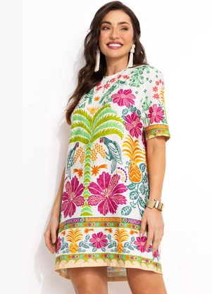 Farm - Vestido T-Shirt Off White - FARM