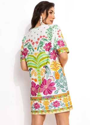 Farm - Vestido T-Shirt Off White - FARM