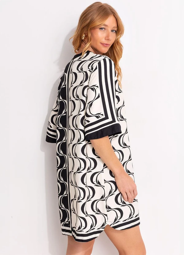 Farm - Vestido T-Shirt Peixe Copa Preto 2