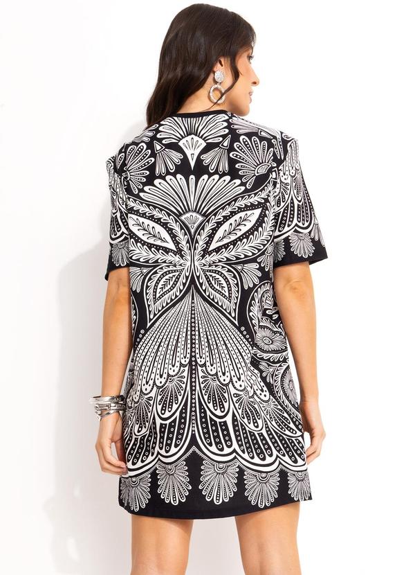 Farm - Vestido T-Shirt Preto 7