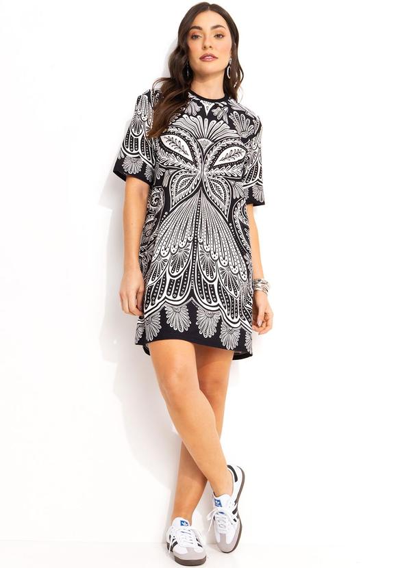 Farm - Vestido T-Shirt Preto 2