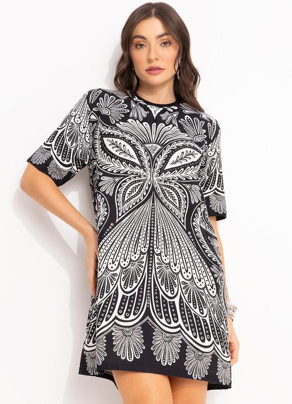 Farm - Vestido T-Shirt Preto 9