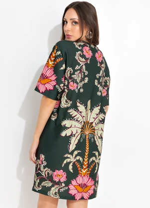 Farm - Vestido T-Shirt Ravenala Verde - FARM