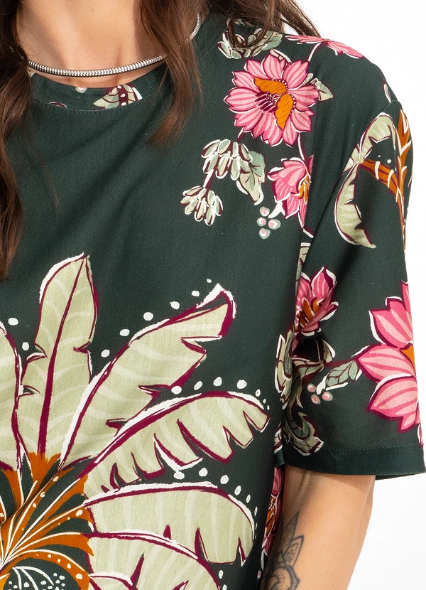 Farm - Vestido T-Shirt Ravenala Verde 7