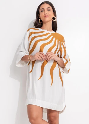 Vestido T-Shirt Solare Off White Farm