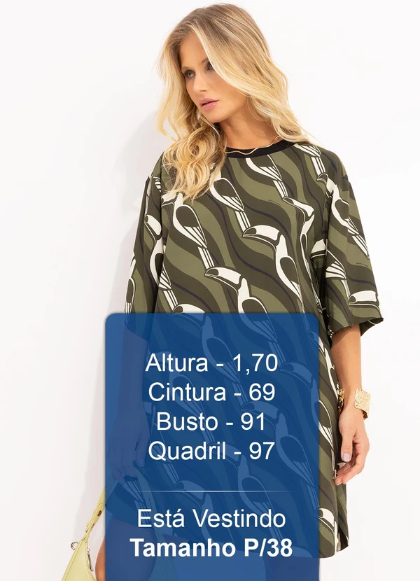 Farm - Vestido T-Shirt Tucano Gráfico Verde 5