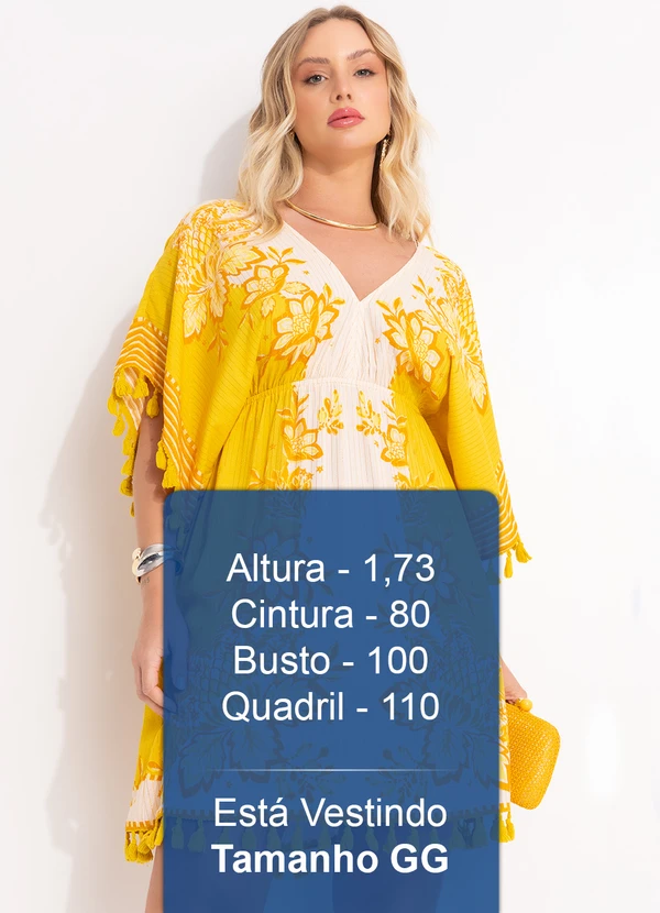 Farm - Vestido Tecido Aura Floral Amarelo 2