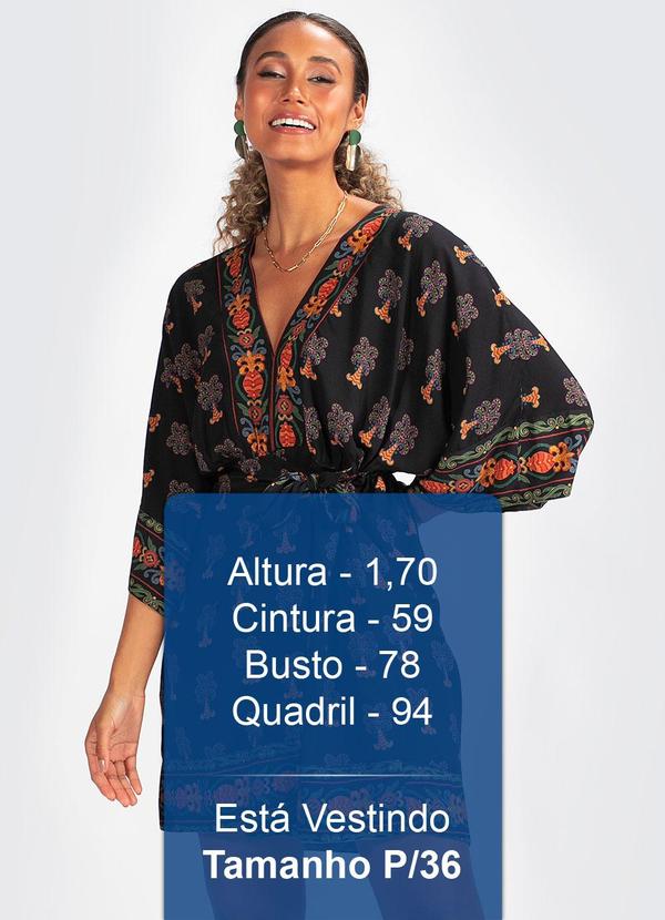 Farm - Vestido Tecido Beleza Tropical Preto 5