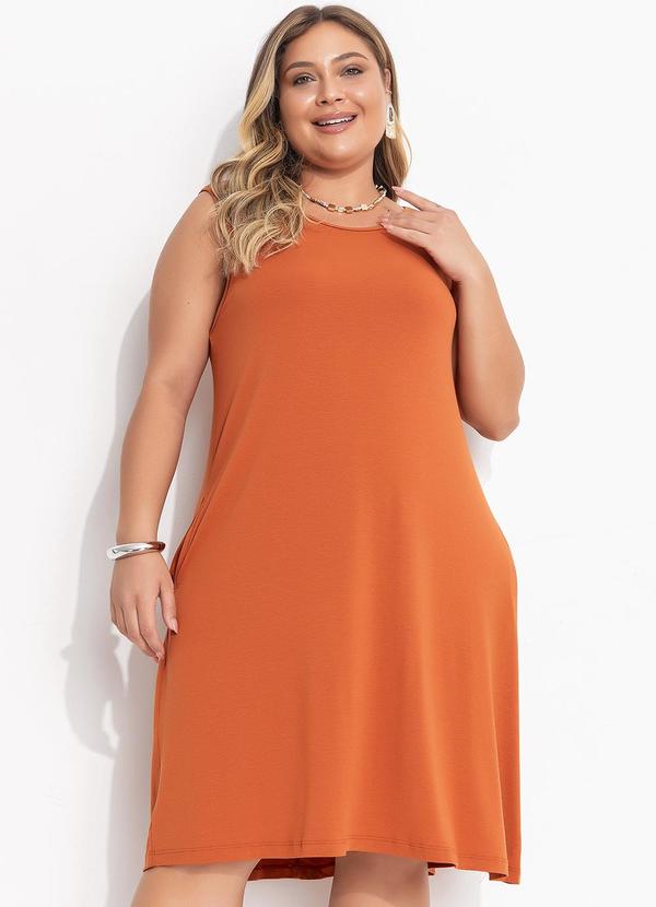 Quintess - Vestido Telha com Bolsos 8