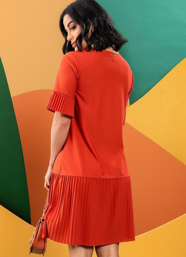 Quintess - Vestido Terracota em Crepe Plano 2