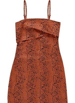 Enfim - Vestido Terracota Justo Animal Print - ENFIM