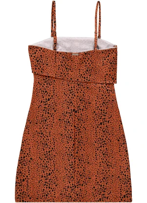 Enfim - Vestido Terracota Justo Animal Print - ENFIM