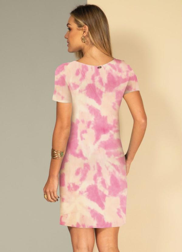 Quintess - Vestido Tie Dye Rosa com Bolsos 2