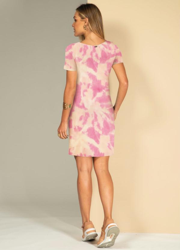 Quintess - Vestido Tie Dye Rosa com Bolsos 4
